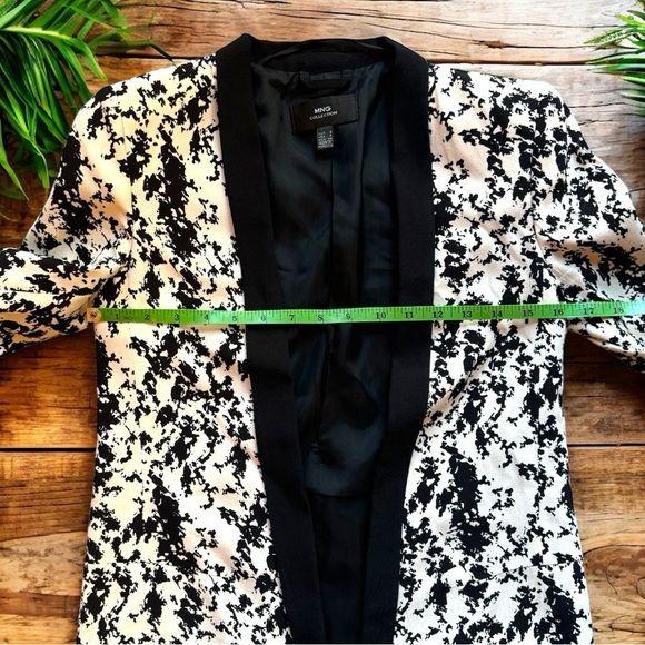 MANGO MNG Collection Black & White Open Blazer - Size 4 - Picture 7 of 14